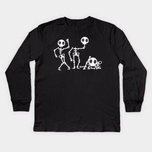 Dancing Skeletons Kids Long Sleeve T-Shirt